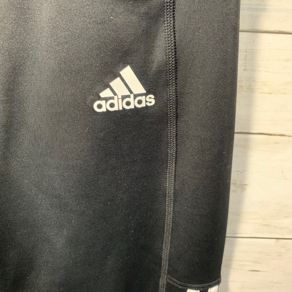 New! Adidas Black White Three Stripe Active Tight - Picture 11 of 11